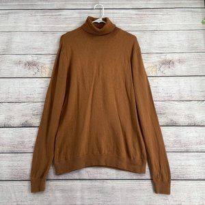 Brixton Reserve Cashmere Blend Turtleneck Sweater Men's Size M Brown/Lion